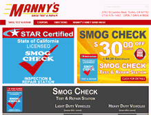 Tablet Screenshot of mannyssmog.com